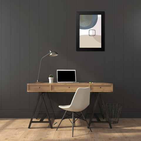 Neutral Tones 5 Black Modern Wood Framed Art Print by Urban Epiphany