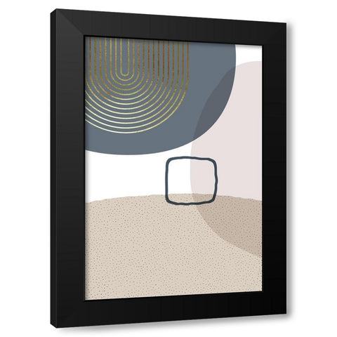 Neutral Tones 5 Black Modern Wood Framed Art Print with Double Matting by Urban Epiphany