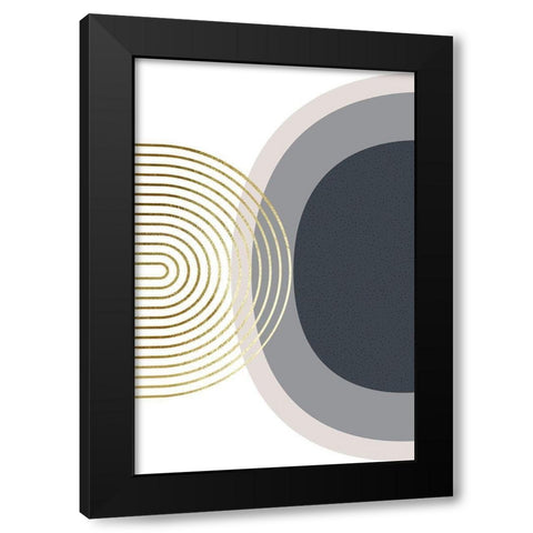 Neutral Tones 6 Black Modern Wood Framed Art Print by Urban Epiphany