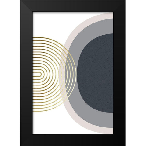 Neutral Tones 6 Black Modern Wood Framed Art Print by Urban Epiphany