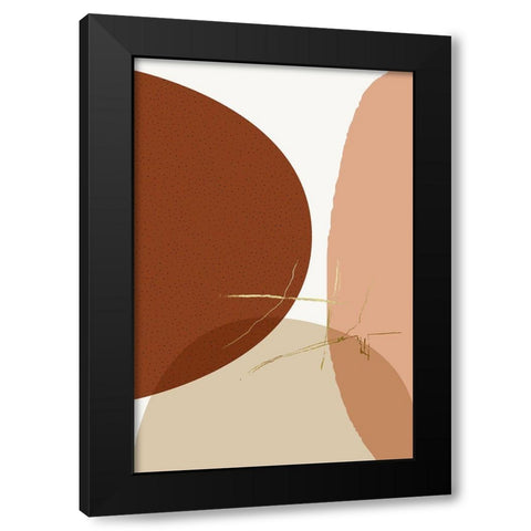 Mid Century Boho Minimalist 1 Black Modern Wood Framed Art Print by Urban Epiphany