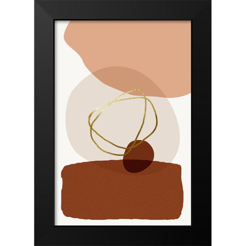 Mid Century Boho Minimalist 4 Black Modern Wood Framed Art Print by Urban Epiphany
