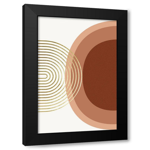 Mid Century Boho Minimalist 6 Black Modern Wood Framed Art Print by Urban Epiphany