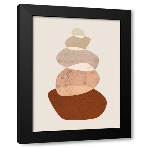 Mid Century Boho 1 Black Modern Wood Framed Art Print with Double Matting by Urban Epiphany