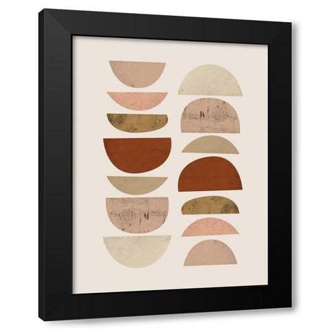 Mid Century Boho 2 Black Modern Wood Framed Art Print by Urban Epiphany