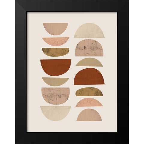 Mid Century Boho 2 Black Modern Wood Framed Art Print by Urban Epiphany