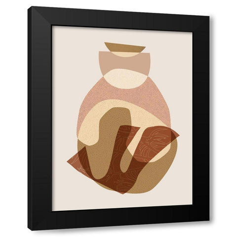 Mid Century Boho 4 Black Modern Wood Framed Art Print by Urban Epiphany