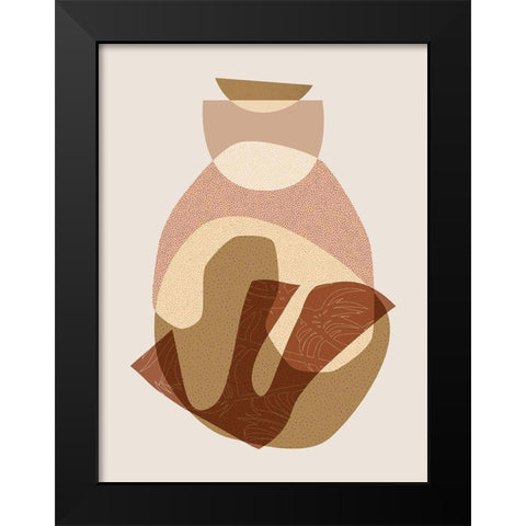 Mid Century Boho 4 Black Modern Wood Framed Art Print by Urban Epiphany