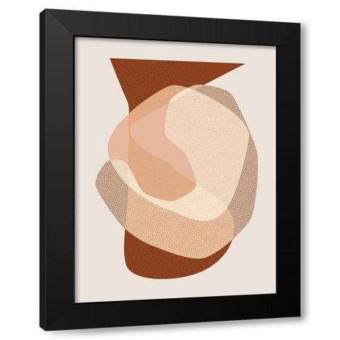 Mid Century Boho 5 Black Modern Wood Framed Art Print by Urban Epiphany