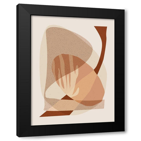 Mid Century Boho 6 Black Modern Wood Framed Art Print by Urban Epiphany