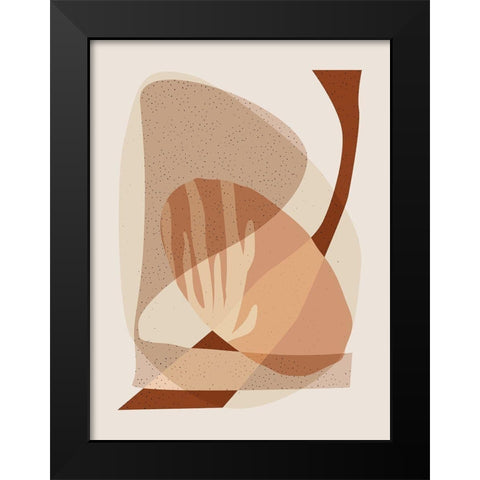 Mid Century Boho 6 Black Modern Wood Framed Art Print by Urban Epiphany
