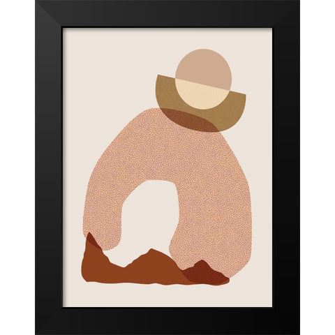 Mid Century Boho 7 Black Modern Wood Framed Art Print by Urban Epiphany