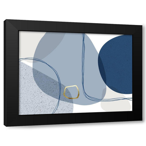 Mid Century Modern Lines 2 Black Modern Wood Framed Art Print with Double Matting by Urban Epiphany