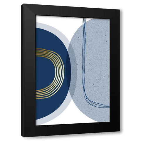 Mid Century Modern Lines 3 Black Modern Wood Framed Art Print by Urban Epiphany