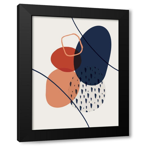 Abstract Red Clay 6 Black Modern Wood Framed Art Print by Urban Epiphany