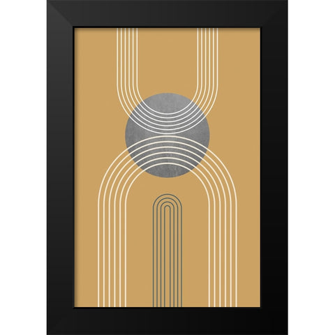 Mid Century Minimalist Boho 2 Black Modern Wood Framed Art Print by Urban Epiphany