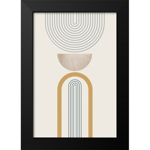 MidCentury Minimalist Boho 3 Black Modern Wood Framed Art Print by Urban Epiphany