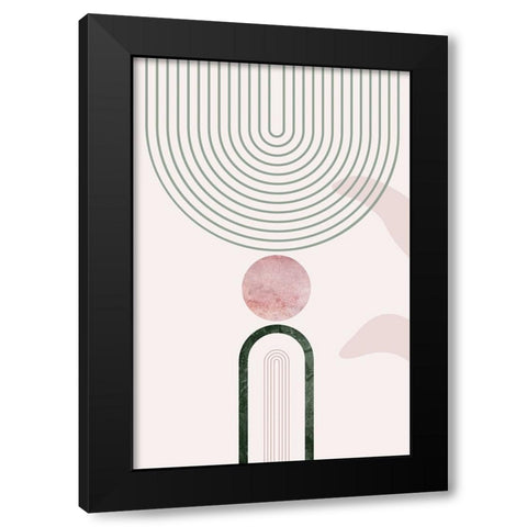 Mid Century Palm Springs 1 Black Modern Wood Framed Art Print with Double Matting by Urban Epiphany