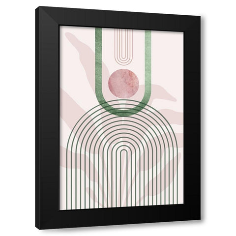 MidCentury Palm Springs 2 Black Modern Wood Framed Art Print with Double Matting by Urban Epiphany