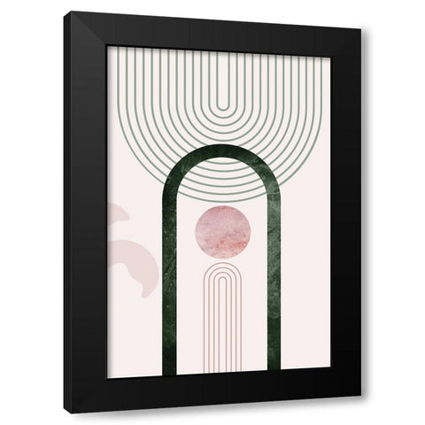 Mid Century Palm Springs 3 Black Modern Wood Framed Art Print with Double Matting by Urban Epiphany