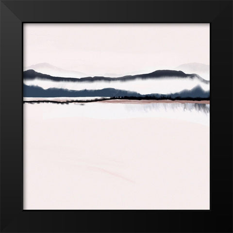 Horizon 3 Black Modern Wood Framed Art Print by Urban Epiphany