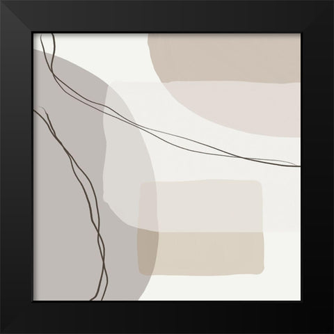 Peaceful 2 Black Modern Wood Framed Art Print by Urban Epiphany