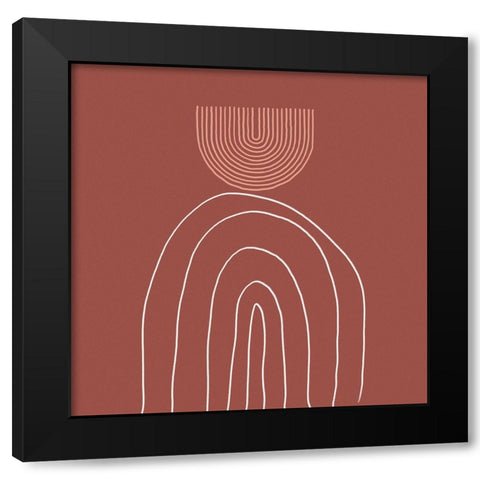 Dusty Desert Black Modern Wood Framed Art Print with Double Matting by Urban Epiphany