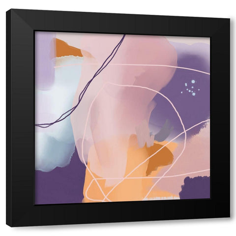Whimsical Sophistication 2 Black Modern Wood Framed Art Print by Urban Epiphany
