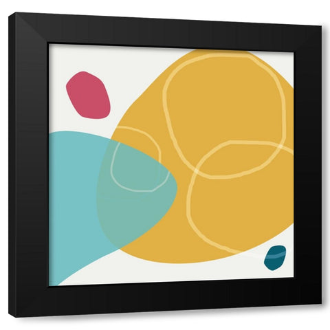 Minimalist Playful 1 Black Modern Wood Framed Art Print with Double Matting by Urban Epiphany