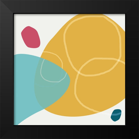 Minimalist Playful 1 Black Modern Wood Framed Art Print by Urban Epiphany