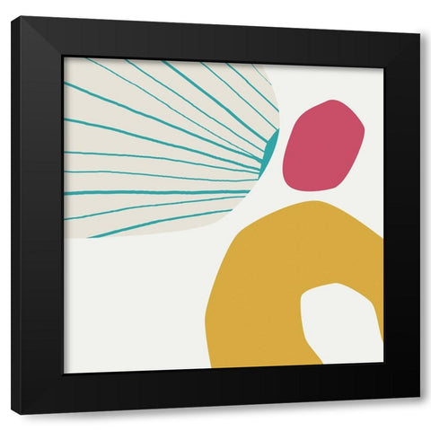 Minimalist Playful 2 Black Modern Wood Framed Art Print with Double Matting by Urban Epiphany