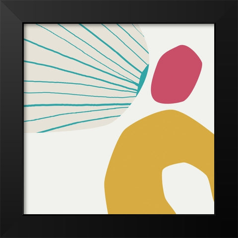 Minimalist Playful 2 Black Modern Wood Framed Art Print by Urban Epiphany