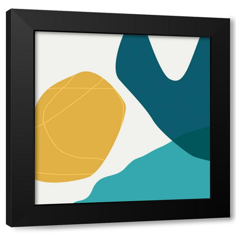Minimalist Playful 3 Black Modern Wood Framed Art Print by Urban Epiphany