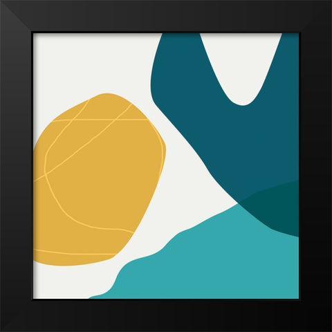Minimalist Playful 3 Black Modern Wood Framed Art Print by Urban Epiphany
