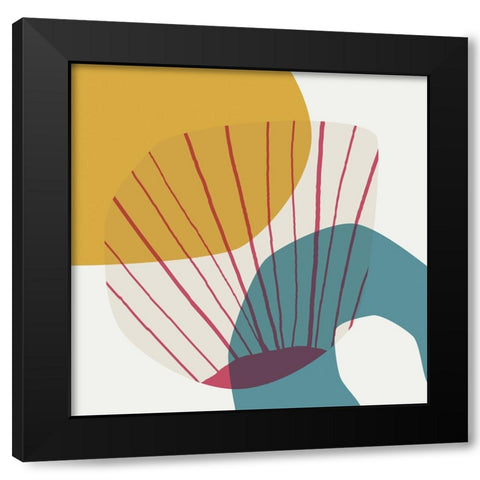 Minimalist Playful 4 Black Modern Wood Framed Art Print by Urban Epiphany