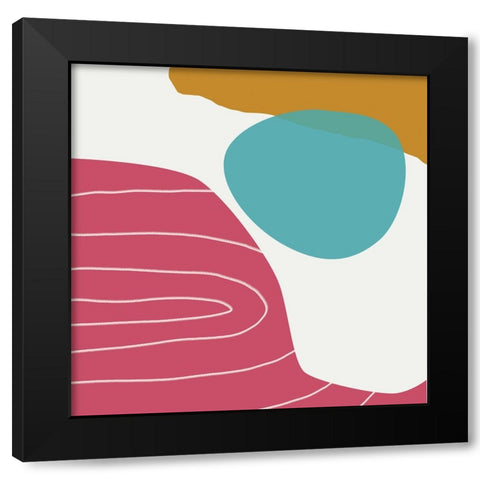 Minimalist Playful 6 Black Modern Wood Framed Art Print by Urban Epiphany