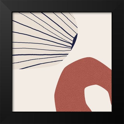 Minimalist Shapes 1 Black Modern Wood Framed Art Print by Urban Epiphany