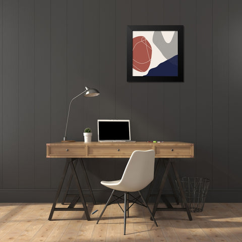 Minimalist Shapes 2 Black Modern Wood Framed Art Print by Urban Epiphany
