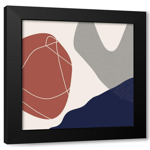 Minimalist Shapes 2 Black Modern Wood Framed Art Print by Urban Epiphany