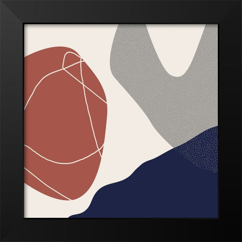Minimalist Shapes 2 Black Modern Wood Framed Art Print by Urban Epiphany