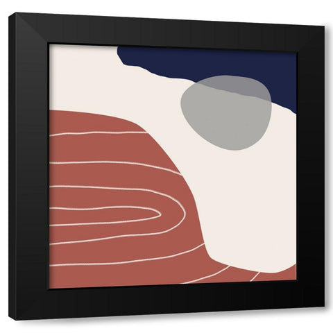 Minimalist Shapes 5 Black Modern Wood Framed Art Print by Urban Epiphany