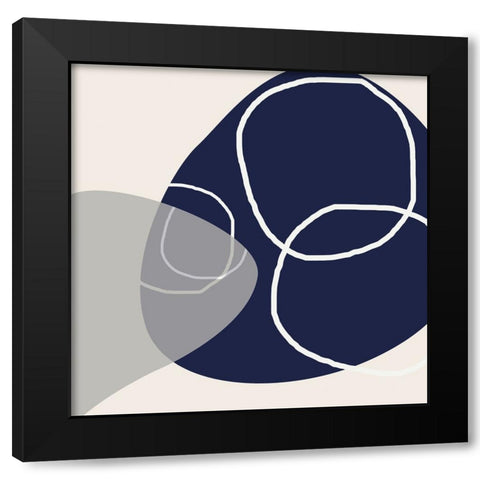 Minimalist Shapes 6 Black Modern Wood Framed Art Print by Urban Epiphany