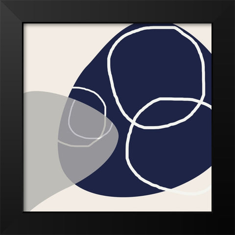 Minimalist Shapes 6 Black Modern Wood Framed Art Print by Urban Epiphany