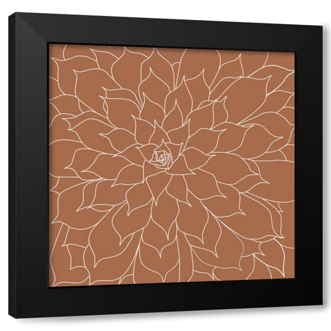 Succulent Spice Black Modern Wood Framed Art Print by Urban Epiphany