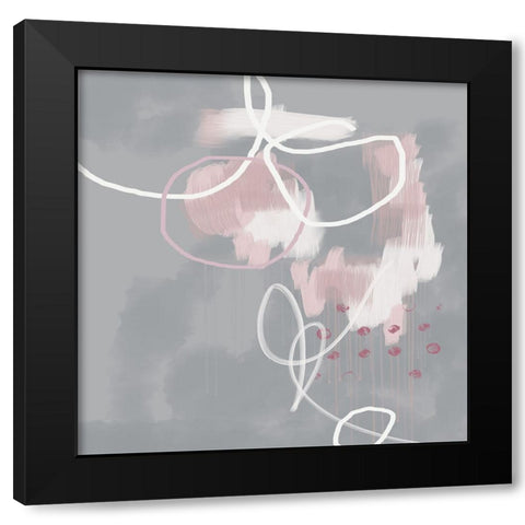 Current Mood Black Modern Wood Framed Art Print by Urban Epiphany