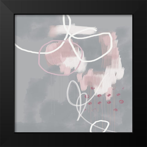 Current Mood Black Modern Wood Framed Art Print by Urban Epiphany