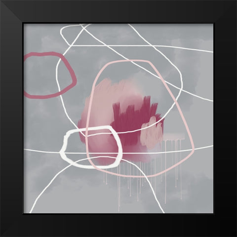 In This Moment Black Modern Wood Framed Art Print by Urban Epiphany