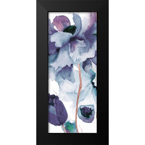Icy Petals 2 Black Modern Wood Framed Art Print by Brown, Victoria