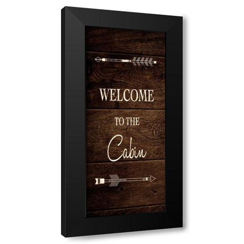 Welcome Cabin Black Modern Wood Framed Art Print with Double Matting by Brown, Victoria