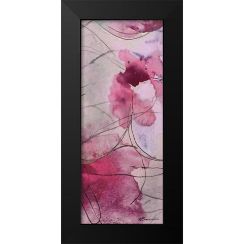 Flower Bomb 1 Black Modern Wood Framed Art Print by Brown,Victoria